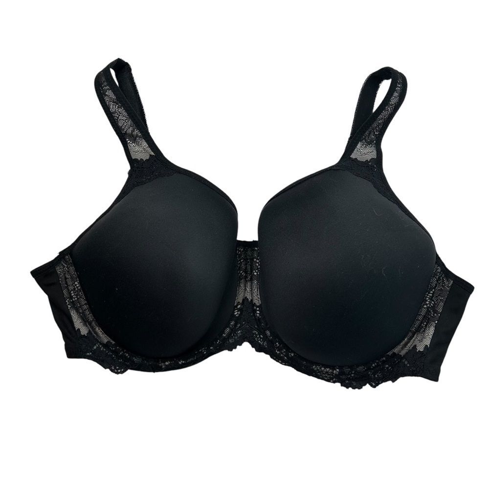 Wacoal Black Lace Lined Full-Coverage Bra 36DD 853290